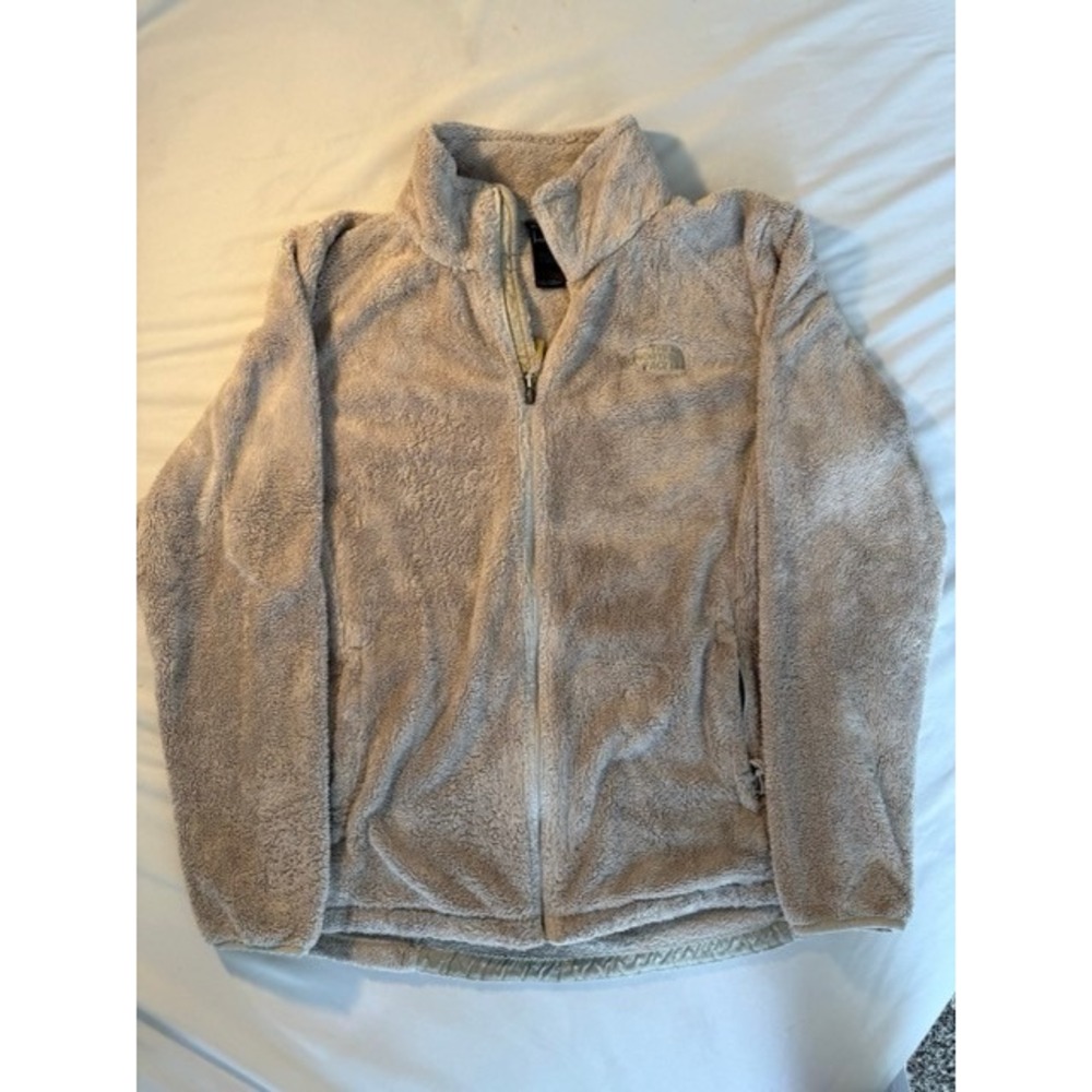The North Face Osito Full Zip Fleece Jacket Oatmeal Beige Womens XL